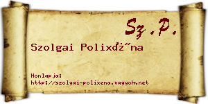 Szolgai Polixéna névjegykártya